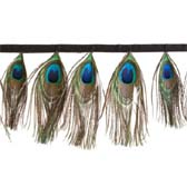 Peacock feathers fringe